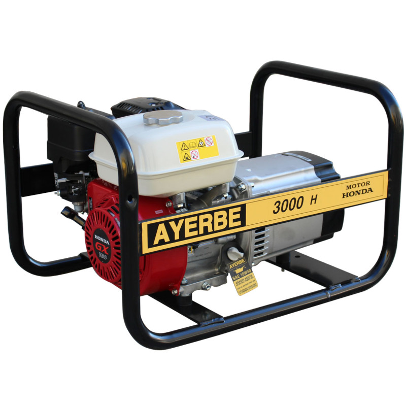 Generator electric portabil monofazat, 3 KVA, 2 kw, 3000 rpm, motor Honda, Ayerbe - AY3000H MN GX