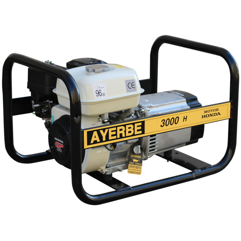 Generator electric portabil monofazat, 3 KVA, 2 kw, 3000 rpm, motor Honda, Ayerbe - AY3000H MN GP