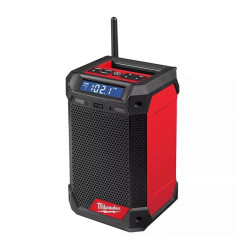 Radio cu incarcator Milwaukee M12 RCDAB+-0, compatibil cu acumulatori 12 V si reteaua electrica de curent alternativ, AM/FM/DAB+